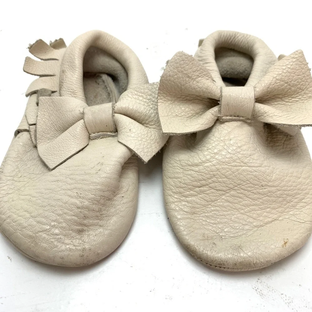 GENUINE LEATHER Soft Baby Moccasins Shoes Slippers